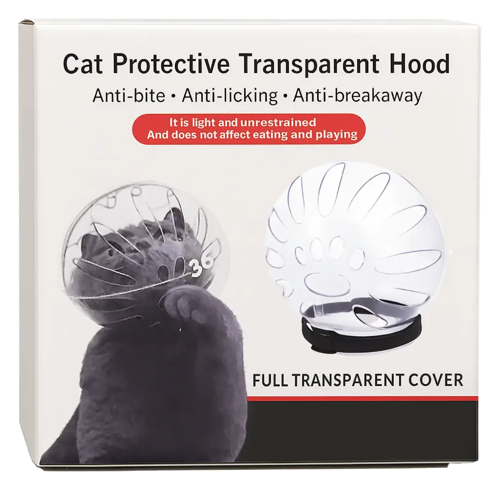 Cat Protective Transparent Hood Medium