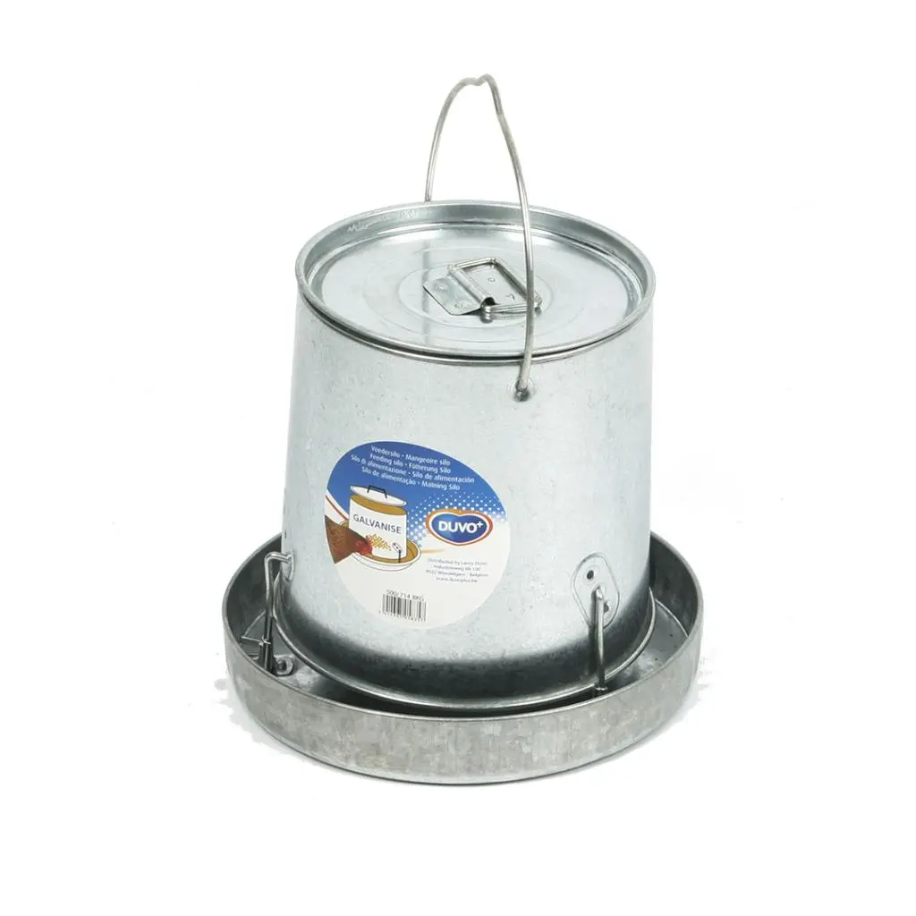 Galvanised Feeder with Lid / مغذي مجلفن بغطاء
