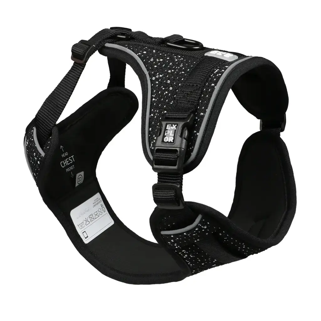 Medium-Ultimate fit no-pull harness fashion granite black / مقود مقاس متوسط بمقاس مثالي يمنع السحب - ألوان جرانيت الأسود
