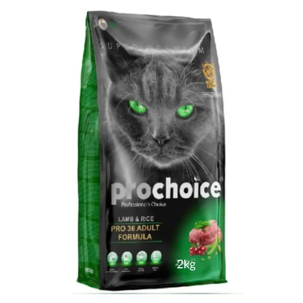 Prochoice | Pro 36 Formula Adult Cat Food with Lamb & Rice / بروتشويس | تركيبة Pro 36 طعام للقطط البالغة بلحم الضأن والأرز