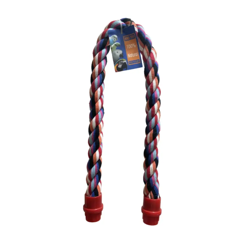Colorful bird perch rope-large / حبل وقوف الطيور الملون - كبير
