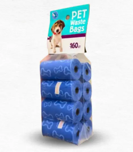 Pet Waste Bags 8 Rolls / أكياس نفايات الحيوانات الأليفة 8 لفات