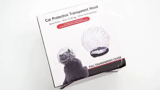 Cat Protective Transparent Hood Medium / غطاء واقي شفاف للقطط - حجم متوسط