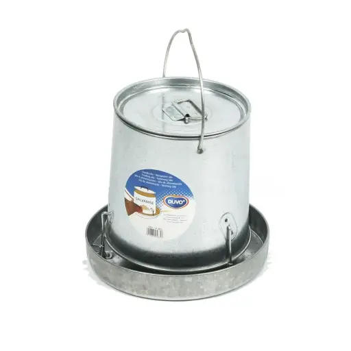 Galvanised Feeder with Lid / مغذي مجلفن بغطاء