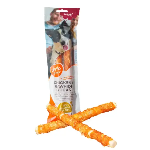Chicken & Rawhide Sticks Large / عظام دجاج وراوده كبيرة