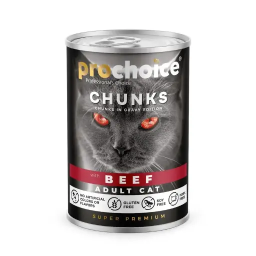 Prochoice | Food For Adult Cats With Beef in Gravy / بروتشويس | طعام للقطط البالغة باللحم البقري في المرق