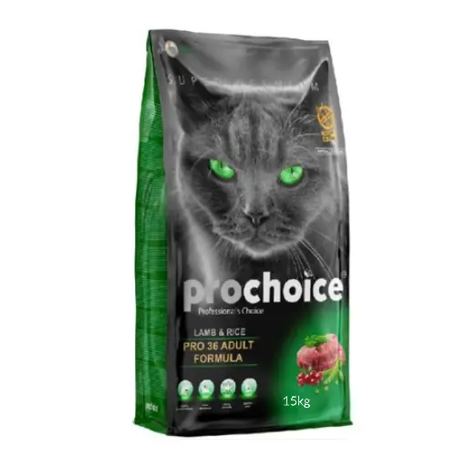 Prochoice | Pro 36 Formula Adult Cat Food with Lamb & Rice / بروتشويس | تركيبة Pro 36 طعام للقطط البالغة بلحم الضأن والأرز