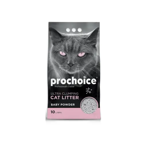 ProChoice Ultra Clumping Cat Litter Baby Powder / بروتشويس رمل القطط المعطر برائحة بودرة الأطفال