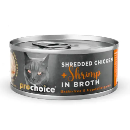 ProChoice Shredded Chicken and Shrimp in Broth / بروتشويس شرائح الدجاج والجمبري في المرق