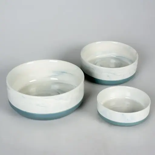 Duvo Feeding Bowl Stone - Cloudy Sky / وعاء طعام حجري من دوفو - السماء الغائمة