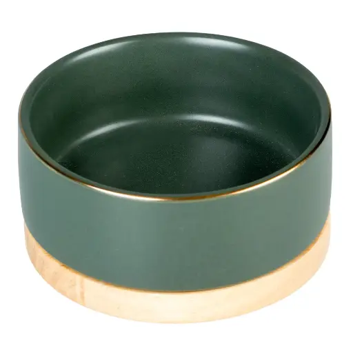 Duvo Feeding Bowl Stone - Timber Dark Green / وعاء طعام حجري من دوفو - أخضر داكن
