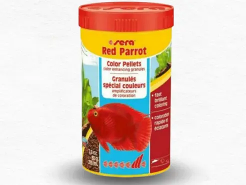 Sera Red Parrot Color Enhancing Granules سيرا رد باروت - حبيبات تعزيز ألوان الباروت الأحمر 