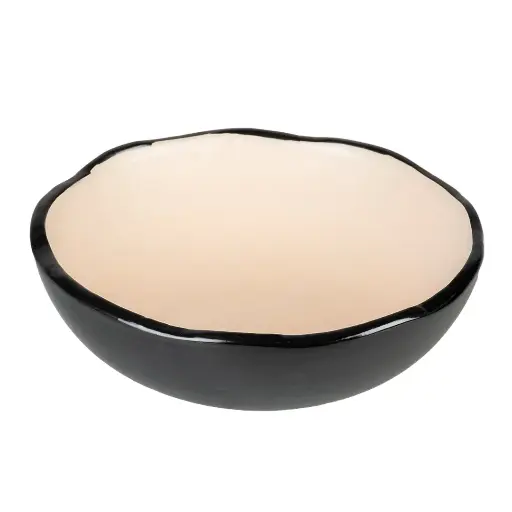 Duvo Feeding Bowl Stone - Black White / وعاء طعام حجري من دوفو - أبيض وأسود
