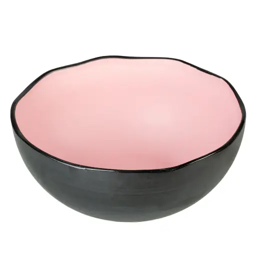 Duvo Feeding Bowl Stone - Black Pink / وعاء طعام حجري من دوفو - وردي أسود