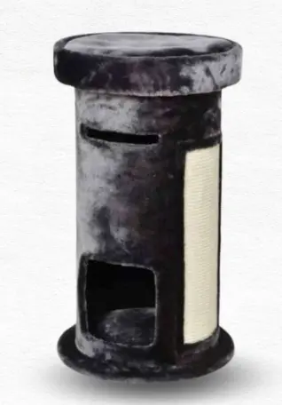 Whisker Tower Black with Scratching Post / برج المخالب الأسود مع عمود خدش 