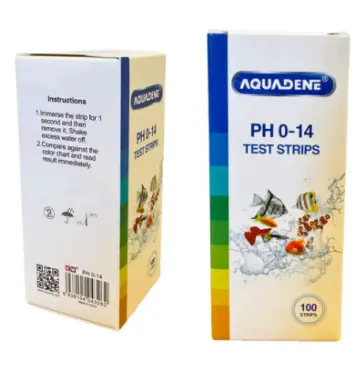 Aquadene pH 0-14 Test Strips / شرائط اختبار الرقم الهيدروجيني Aquadene 0-14 