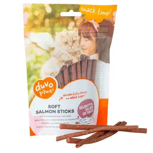 Duvo Cat Soft Salmon Sticks / دوفو أعواد السلمون الطرية للقطط