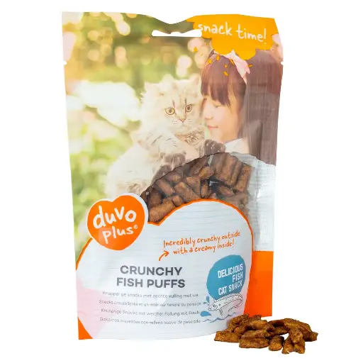 Duvo Cat Crunchy Fish Puffs / دوفو نفخات السمك المقرمشة للقطط