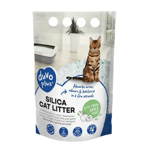 Duvo Silica Cat Litter- Apple Scent / دوفو سيليكا ليتر للقطط - تفاح